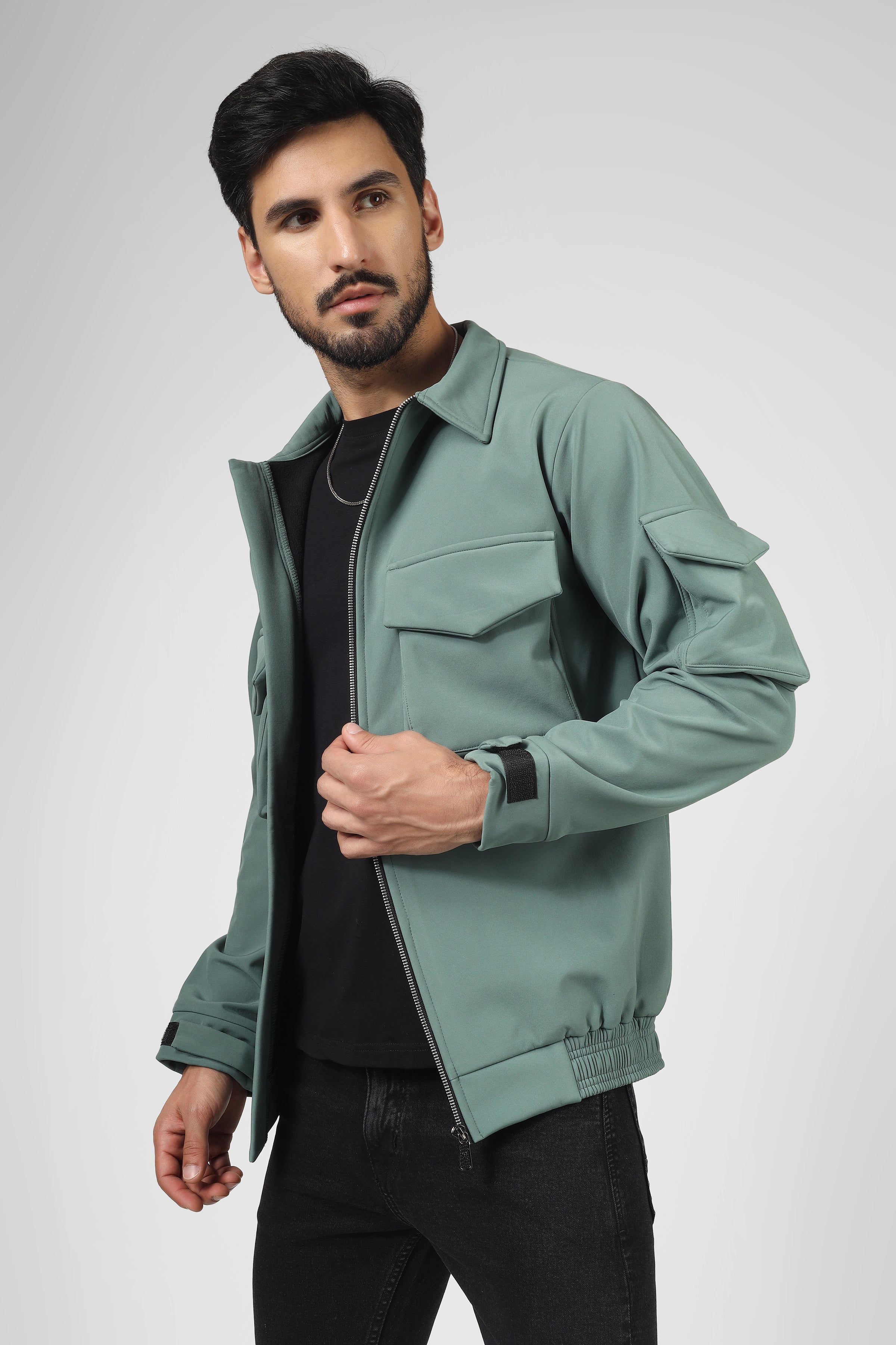 Buy Royal Enfield Olive Regular Fit Bomber Jacket for Men Online @ Tata CLiQ